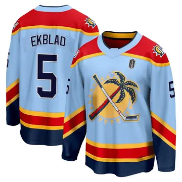Men's Aaron Ekblad Florida Panthers ＃5 Breakaway Light Blue Special Edition 2.0 2025 Stanley Cup Final Jersey